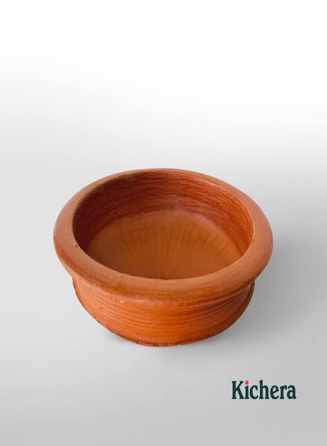 Kichera Pottery Earthen Kadai/Clay Pots for Cooking & Serving 2 Litre - Image 5